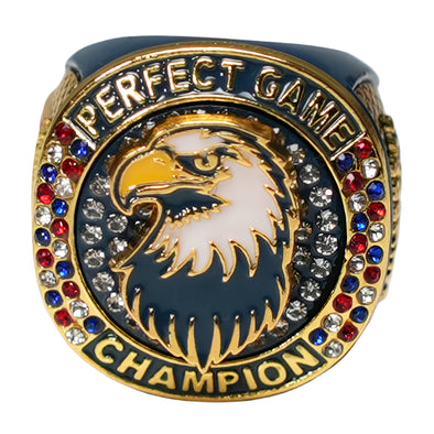 Perfect Game American Flag Ring Gold