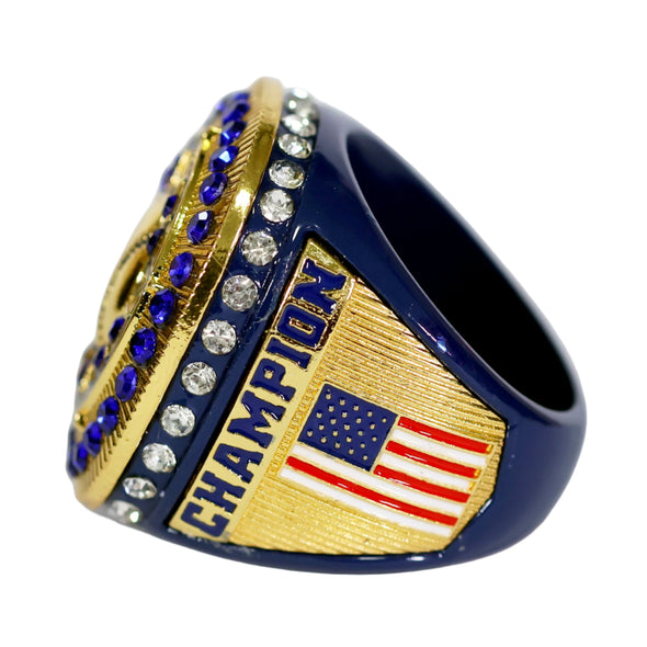 Generic Baseball/Softball Ring 10 Blue/Gold