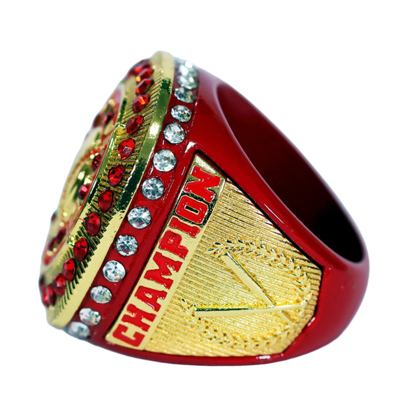 Generic Baseball/Softball Ring 10 Red/Gold