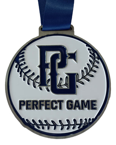 Perfect Game Baseball Silver Medal Front