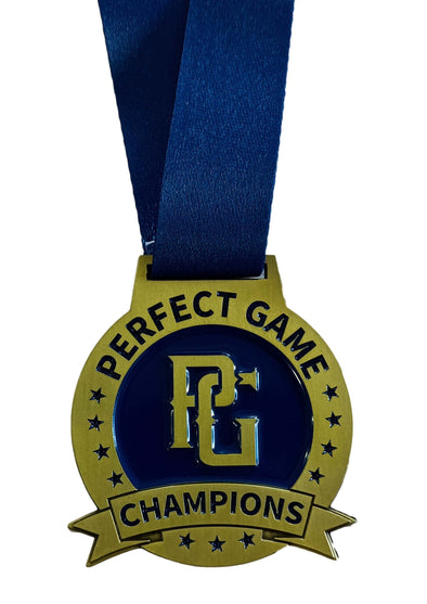 Perfect Game Champion Medal in Gold Front