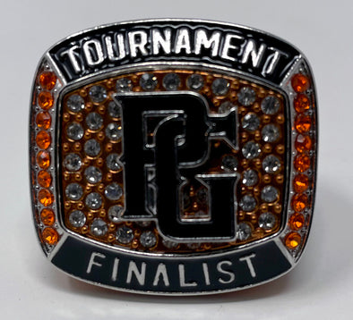 Perfect Game Baseball/Softball Orange/Silver Finalist Ring Front
