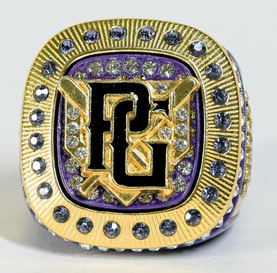 Perfect Game Baseball/Softball Purple/Gold Champion Championship Ring Front