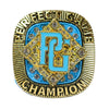 Perfect Game Baseball/Softball Aqua/Gold Champion Ring Front