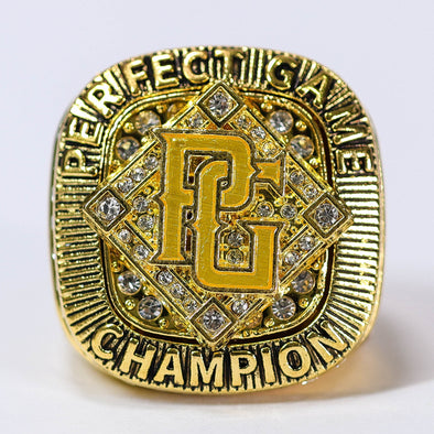 Perfect Game Baseball/Softball Gold Champion Ring Front