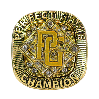 Perfect Game Baseball/Softball Gold Champion Ring Front