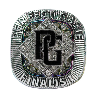 Perfect Game Baseball/Softball Rainbow/Silver Finalist Ring Front