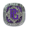 Perfect Game Baseball/Softball Purple/Silver Finalist Ring Front