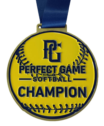Perfect Game Softball Champion Medal Front