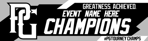 Perfect Game Champion Banner Grey