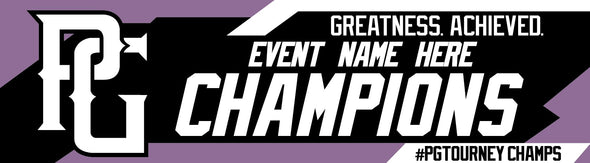 Perfect Game Champion Banner Purple