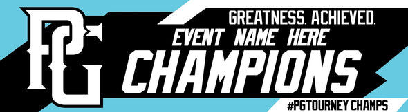 Perfect Game Champion Banner Teal