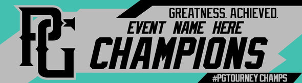 Perfect Game Champion Banner Aqua
