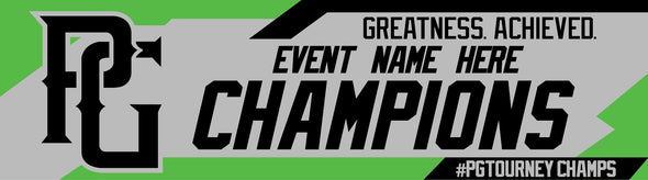 Perfect Game Champion Banner Green