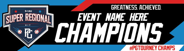 Perfect Game Super Regional NIT Champion Banner Black