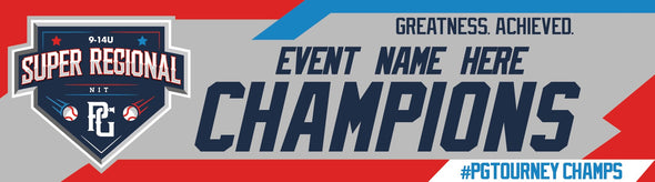 Perfect Game Super Regional NIT Champion Banner Silver