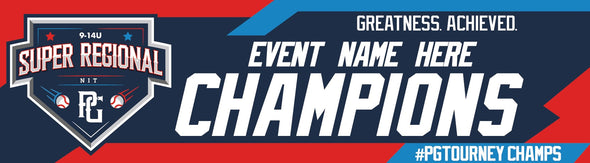 Perfect Game Super Regional NIT Champion Banner Navy