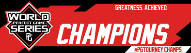 Perfect Game World Series Champion Banner Red Blank